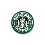 Шеврон I love Guns & coffee ПВХ